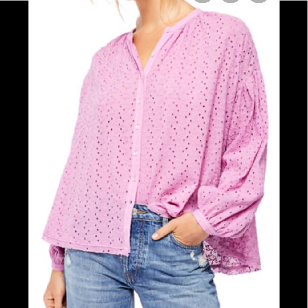 Free people Madison eyelet blouse. NWT‎